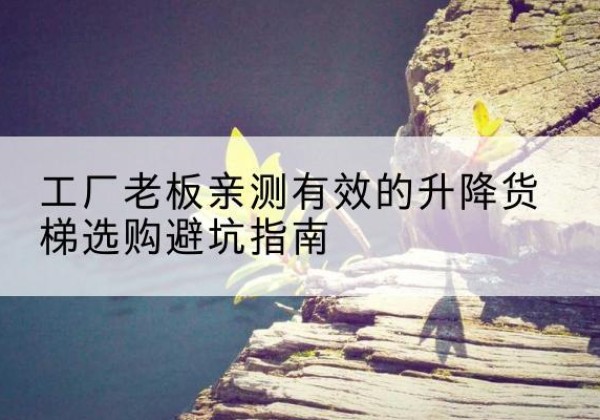 乌审旗升降货梯怎么选-工厂老板亲测有效的升降货梯选购避坑指南